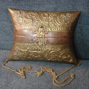Roman Empress Messalina Hand Carved Relief Brass Bag